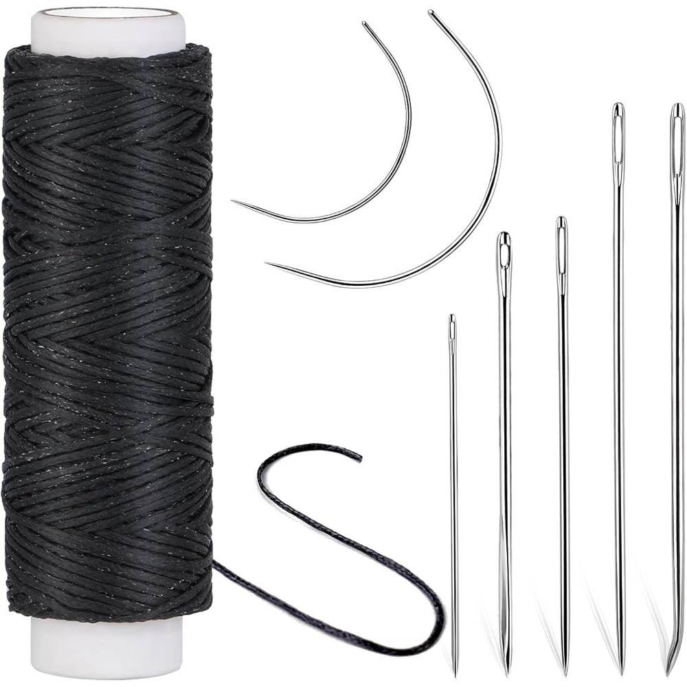 Waxed Thread, Upholstery Needle and Thread 32 Yards with 7PCS Hand Sewing