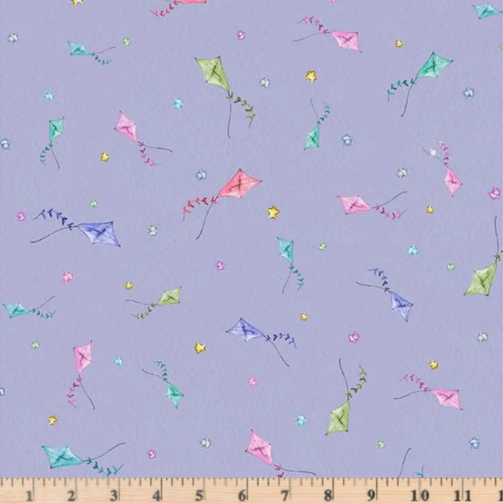 Whiskerville Kite Toss Lavender 5751L Fabric half yd continous cuts