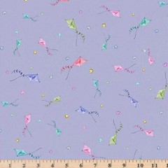 Whiskerville Kite Toss Lavender 5751L Fabric half yd continous cuts