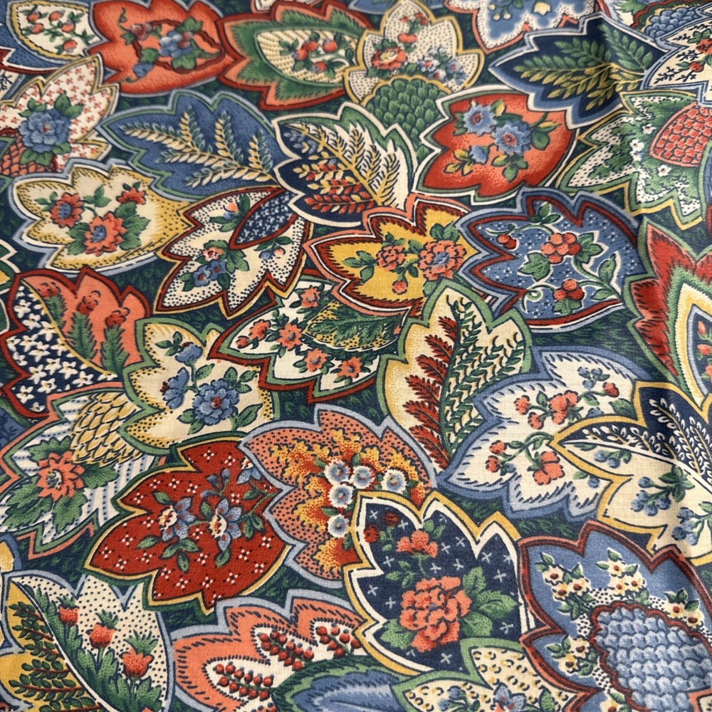 Joan Kessler Concord Fabrics Floral Patchwork Print Fabric Panel 108×44