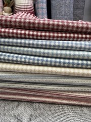 10 pcs Rustic Yarn Dyed Cotton Stripe Gingham Fabric 14” x 21” Sewing Craft