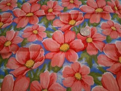 Multicolored Floral Cotton Polyester Blend Fabric 44″ X 24″