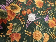 6 Yds X 44″ Classic Cottons FCI 1999 Fabric Fall Autumn Florals Leaves Print