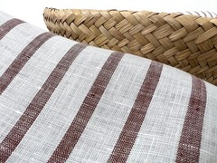 Soft Touch 100% Linen Fabric – Lightweight Vertical Stripe – 51″ Wide, 3 Yards f