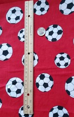 Fabric Soccer Ball Kid Sports Summer Craft Dark Red Cotton Blend Sewing Material