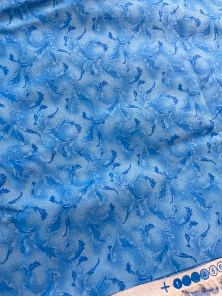 100% Feather Lt. Blue cotton quilting, quilt backing material 108″ wide