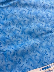 100% Feather Lt. Blue cotton quilting, quilt backing material 108″ wide