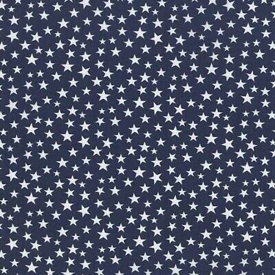 Patriotic Fabric – Small White Stars on Navy Blue – Santee YARD