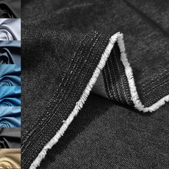 2-Yards 8 Oz Gray Black Denim Fabric for Sewing, Crafting|Stylish Denim Fabric |