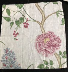 SANDERSON Summer Tree in Lilac 18 x 18 1/4″ Floral Linen Fabric Sample