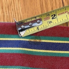 Vintage Stretch Denim Fabric Red Blue Green Stripes Distressed 60” x 51”