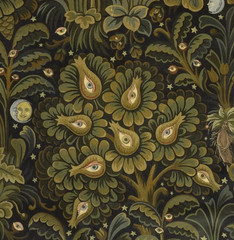 HOUSE OF HACKNEY CURTIAN FABRIC Moon Garden Velvet 1.05 METRES MIDNIGHT VELVET