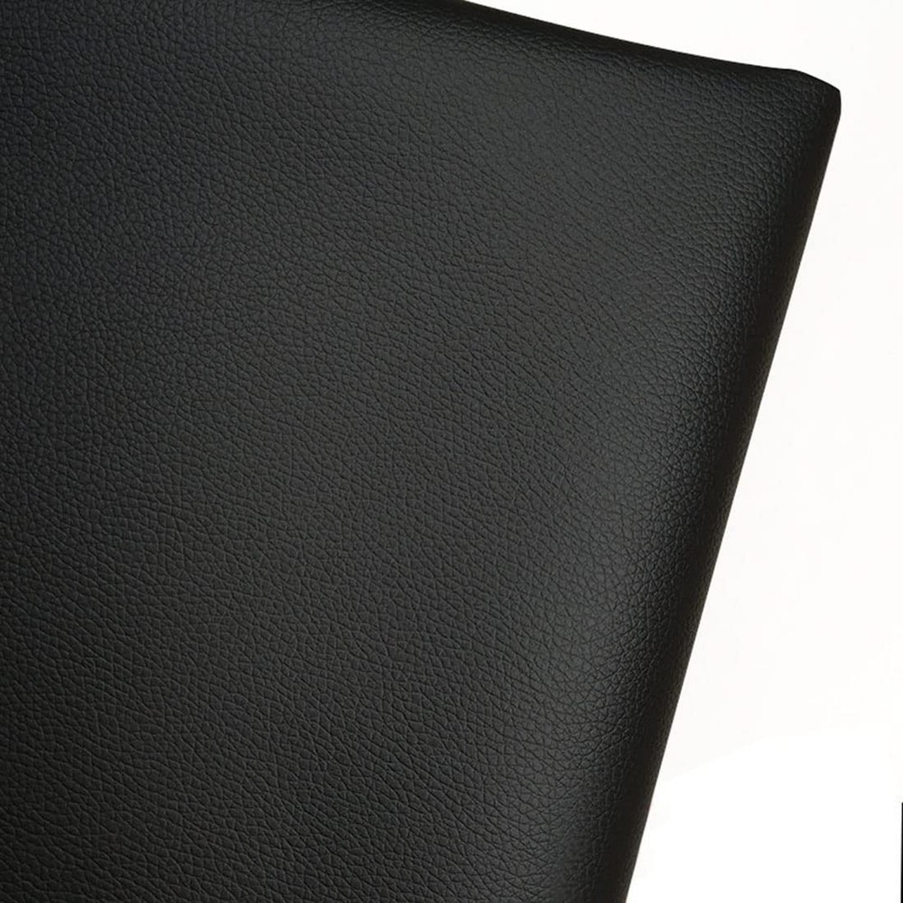Black Faux Leather PU Leather Fabric 36″ x 54″ 1 Yard 0.8 mm Thickness Synthe…
