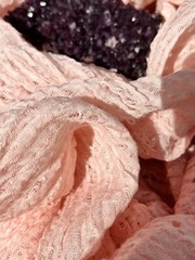 Light Pink Textured Linen Cotton Blended Fabric By 2 Meters.