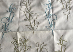 Groundworks Ventana Garden Grass Teal 24″x24″ Fabric Remnant