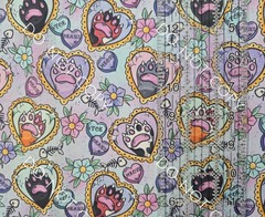 100% Cotton Woven Novelty Fabric Cat Toe Beans By The 1/4 Yard 9×56