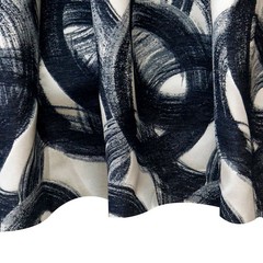 Midnight Circles Fabric By The Yard, Jacquard Weave Fabric, Upholstery