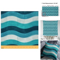 Erosebridal Ocean Waves Upholstery Fabric For Chairs Nautical Theme Fabric By