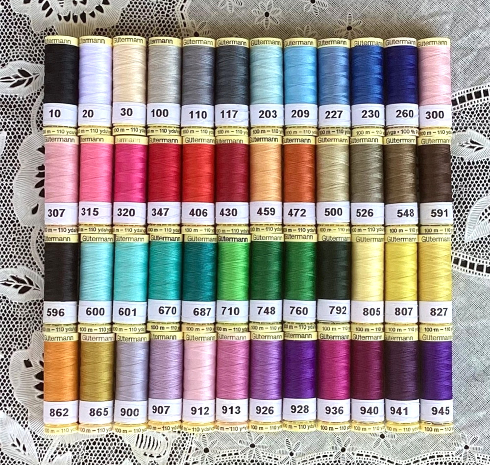 48 NEW 110 yard spools 100% polyester GUTERMANN sew-all thread