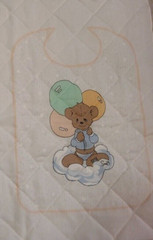 Spectrix Precious Moments 2 Bibs Panel Cut & Sew Lamb & Bear w/ Balloons