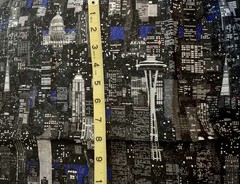 VTG “98 “USA Cities Sky Glitters at Night” by Fabric Traditions BTFQ