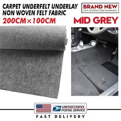 80″ x 40″ Mid Grey Carpet Underfelt Undelaynon Woven Felt Fabric Thick:2MM