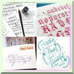 Calligraphy Set with Wooden Dip Pen and Ink Bottles