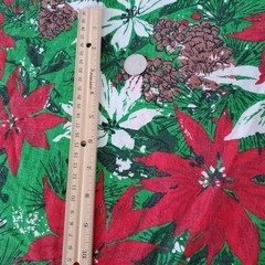 Cotton Fabric Lot Christmas Poinsettia Florals Quilting Strips Dianna Marcum