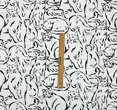 LACEFIELD DESIGNS PURRFECT PALS INK BLACK CATS KITTEN COTTON FABRIC BY YARD 55″W