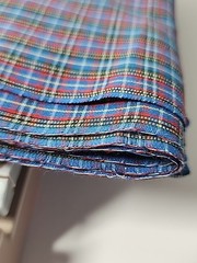 Red Blue White Green Yellow Plaid Woven Cotton Quilting Sewing Fabric 46″ X 2yds
