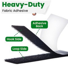 Double-Sided Adhesive Fabric Strips – 1×4 Inch for Crafts, Easy No Sew Solution