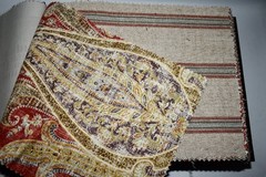Big FABRIC SAMPLE BOOK Red Spice SEDONA Autumn 45pcs LOT Print Embroidery Woven