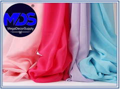 Pack of 25 Yard Chiffon Fabric, Sheer Soft Draping Fabric Bolt for Wedding Party