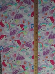 UNICORN RAINBOW CATS HEARTS STARS UNICORNS MUSIC PEACE SYMBOLS COTTON FABRIC FQ