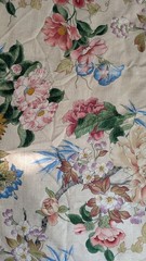 Vintage Richloom Floral Cotton 54″ Wide Upholstery Fabric 6 Yards 10 Inches