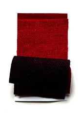 Hand Dyed Wool -appliqué/rug/hook (6) 4.5″ Charm Sq; Oh The Reds Set #4.5-1