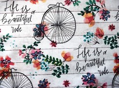 By the 1/4 yard 100% cotton fabric David Textiles Beautiful Ride 1800’s Bicycle
