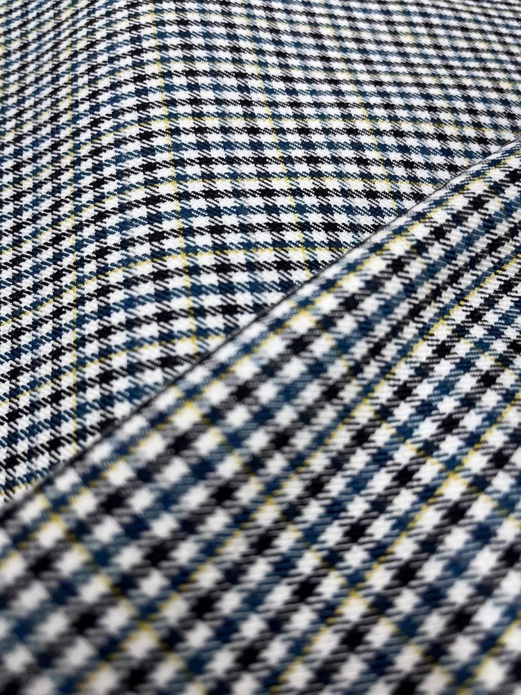 $38 for 2 Yards Real Wool Fabric Suiting, Checkered (Wool Strech)