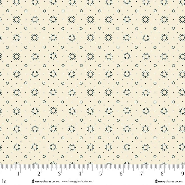 HENRY GLASS – Buttercream & Brickle Bits by Kim Diehl – Radiant Circles – Cream