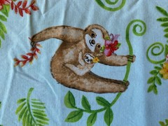 HOBBY LOBBY FABRIC 2019~Swinging Sleeping Sloths~VINES WITH BABY~Hibiscus Floral