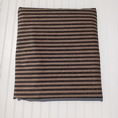 Vintage Woven Tapestry Upholstery Fabric 10 Yards Black Striped Chenille Velour