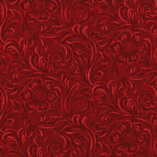 Moda 11216 11 Tooled Leather pattern “BLOOD RED” BY THE YARD