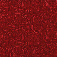 Moda 11216 11 Tooled Leather pattern “BLOOD RED” BY THE YARD