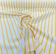 Sunbrella Lido Buttercup Yellow Stripes Outdoor Performance Fabric By the yard