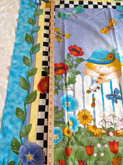 Cotton Fabric Panel GARDEN Possibilities Nancy Smith Lynda Milligan 35″ W x 45″H