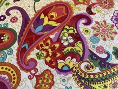 Cotton Fabric Colorful paisley By hobby lobby 41”X 36” 00