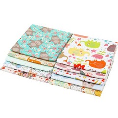 10 PCS Wild Animal 100% Cotton Quilting Fabric Bundles 18×21″ Fat Quarters