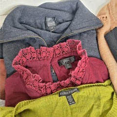 Lot 11 100% Merino Wool Sweaters Cutter Crafter Upcycle Fall Colors J.Crew