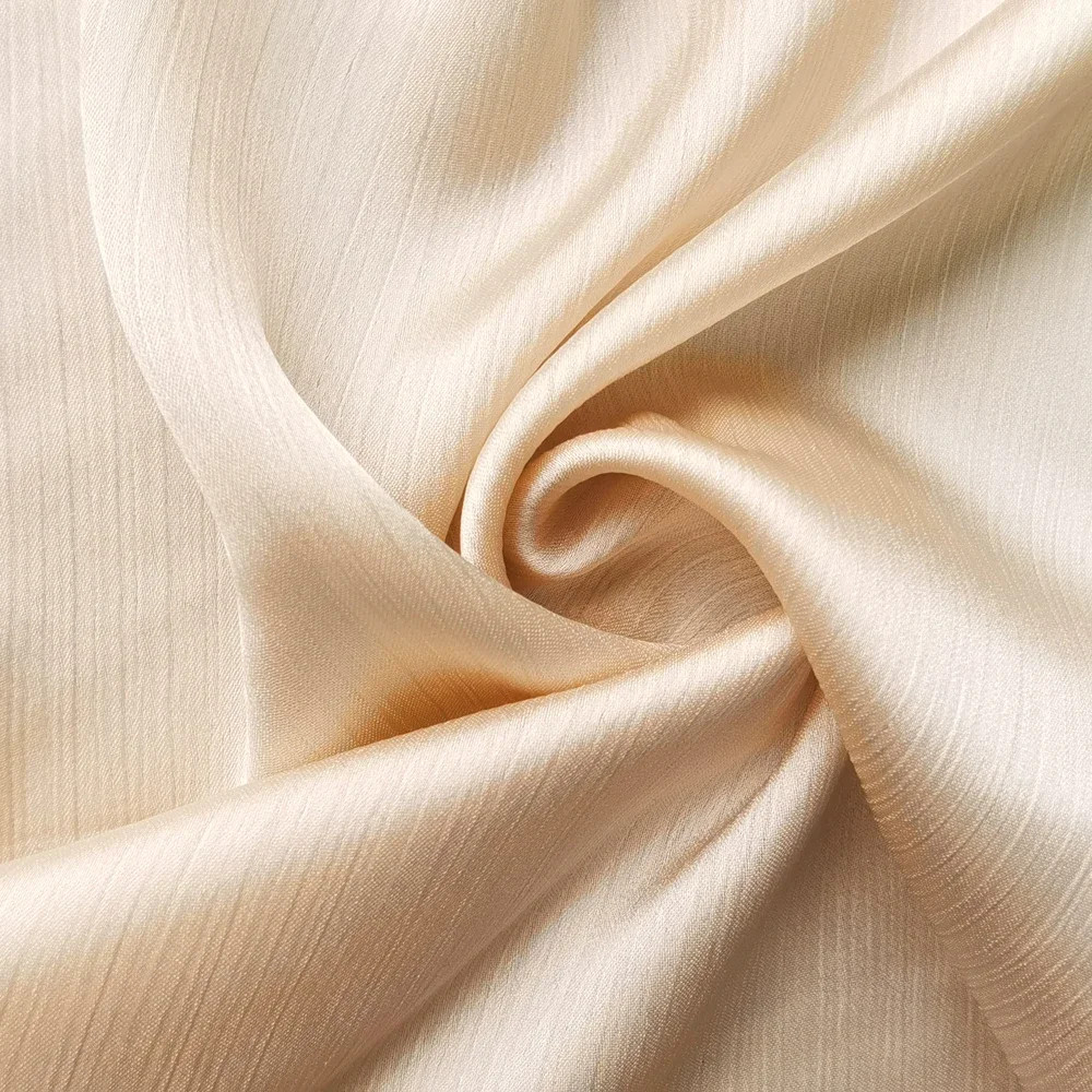 58” Wide Crinkled Satin Chiffon Fabric Crepe Charmeuse Chiffon Skirt Material