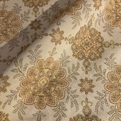 Burch Holly Bisque Ivory Beige Floral Upholstery Fabric